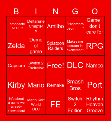 Bingo Card