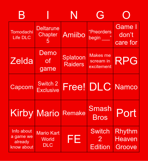 Bingo Card