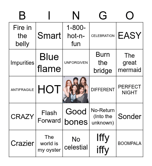 musicas do le sserafim Bingo Card