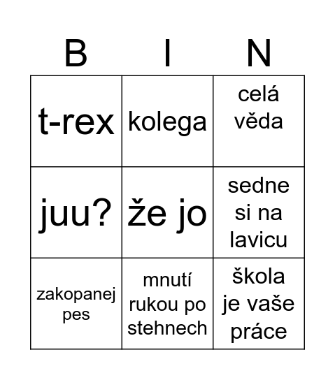 HRA Bingo Card