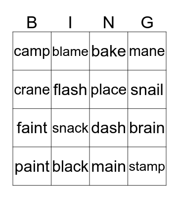WWP 11 Bingo Card