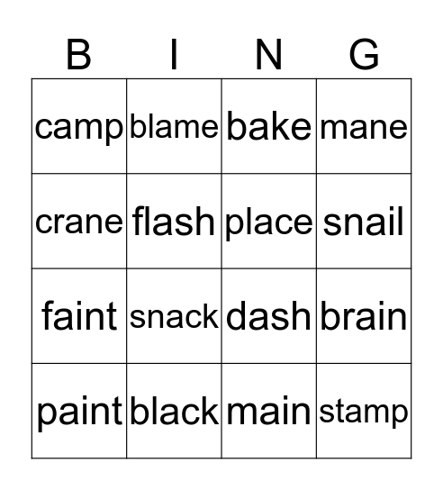WWP 11 Bingo Card