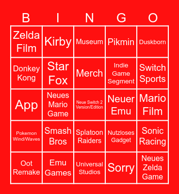 Direct Bingo Card