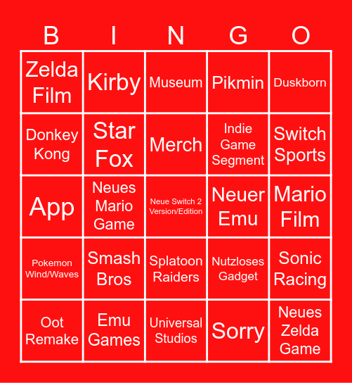Direct Bingo Card