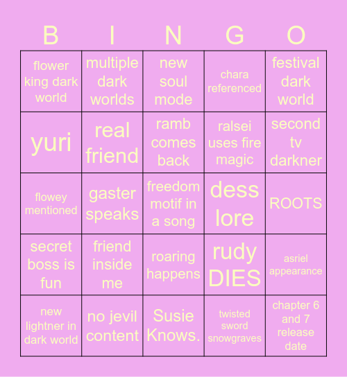 chapter 5 Bingo Card