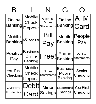 Banker Bingo Card