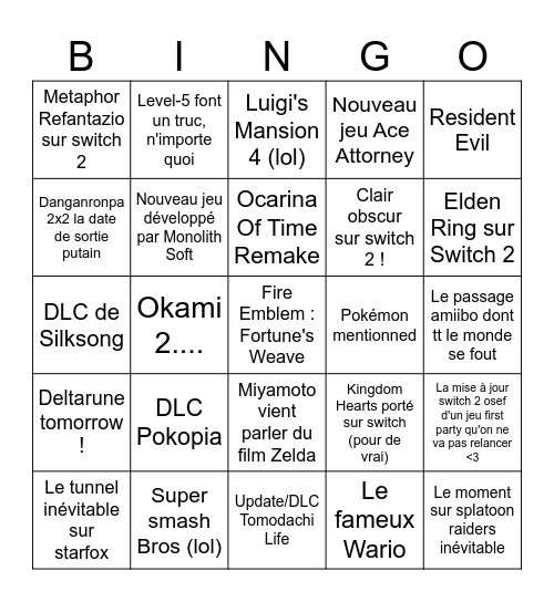 Bingo ND 06/2026 Bingo Card