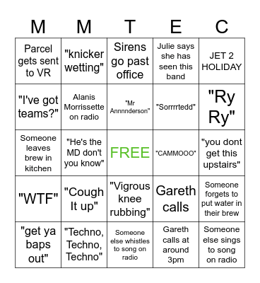 Office bingo Card