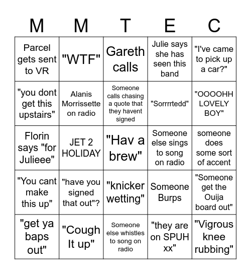 Office bingo Card