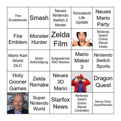 Nintendo Direct 09.06.2026 Bingo Card