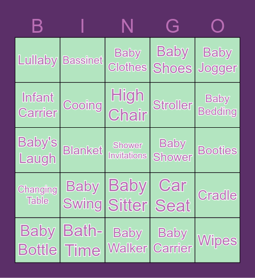 Baby Thompson Bingo Card