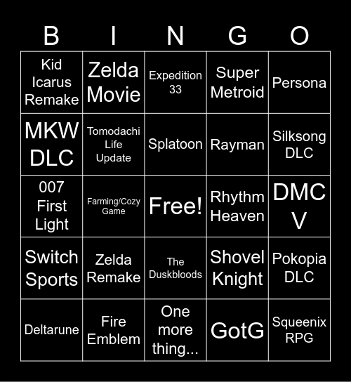 June of 9th Direct Bingo Card