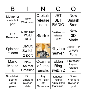 NINTENDO DIRECT JUNE 2026 Bingo Card
