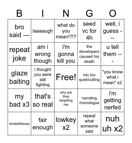 Bingo Card