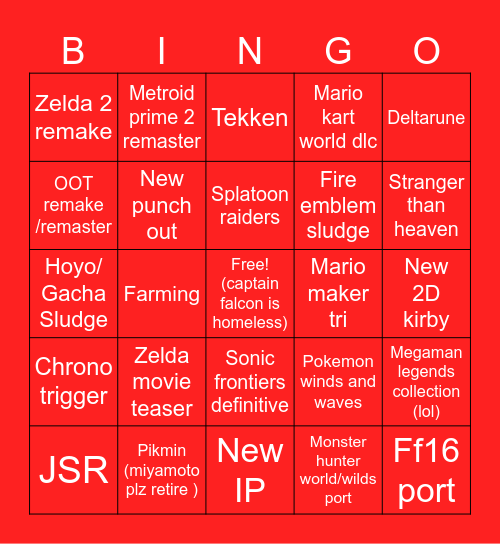 69 direct! Bingo Card