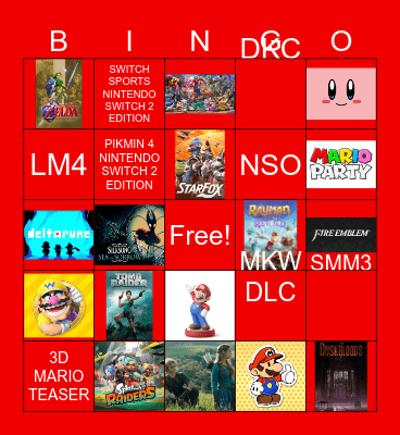 NINTENDO DIRECT Bingo Card