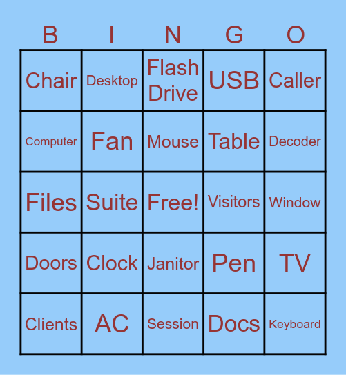 Starlight Bingo Card