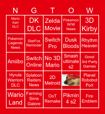 Not E3 but also not Summer Games Fest Direct Bingo Card