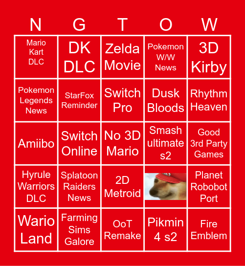 Not E3 but also not Summer Games Fest Direct Bingo Card