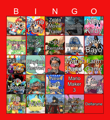NINTENDO BINGO Card