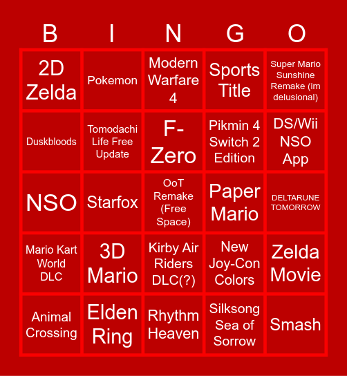 Direct Bingo Card