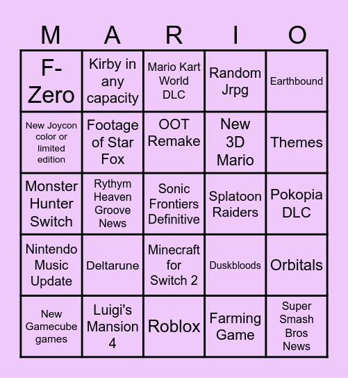 JUNE 2026 Direct Bingo Card