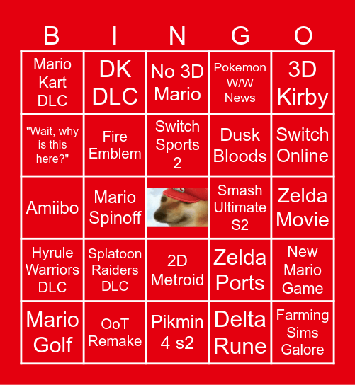 Gaming Bingo Card