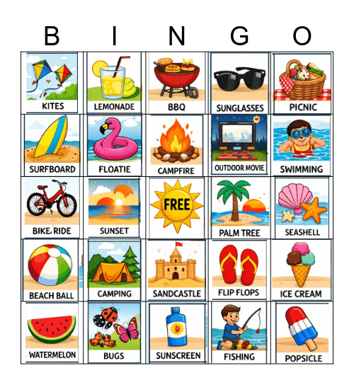 Summer BINGO Card
