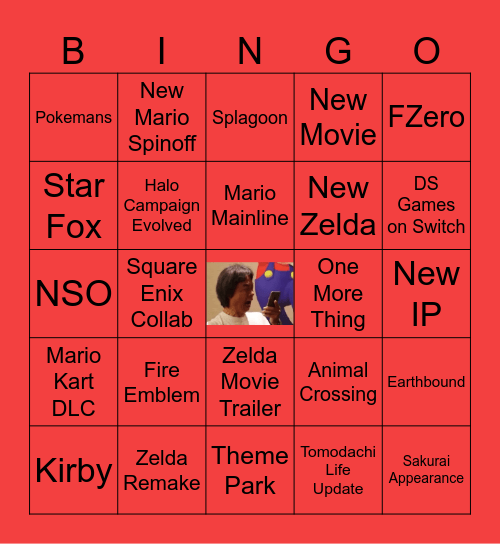 Nintendo Direct June 2026 Bingo Card