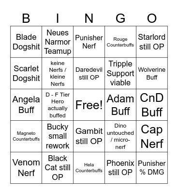 Marvel Rivals S 8.5 Bingo Card