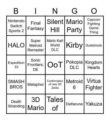Direct 6/9 Bingo Card
