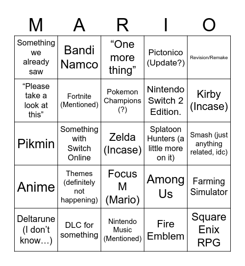 Summer Direct Bingo Card