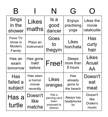 FUN BINGO Card