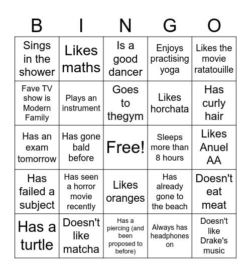 FUN BINGO Card