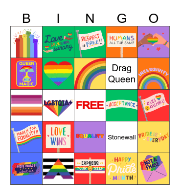 PRIDE BINGO Card