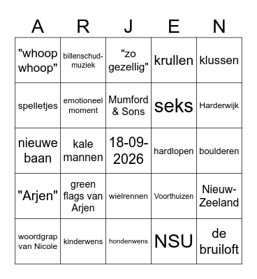 Balgoijen-Visser Bingo Card