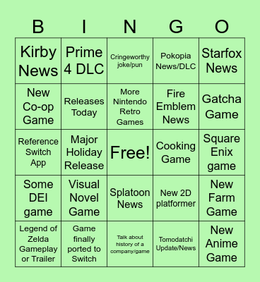 Realistic Direct Bingo Card