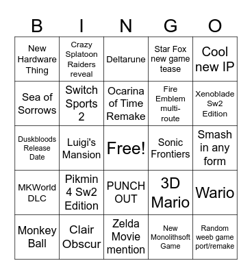 2026 june direct Bingo Card