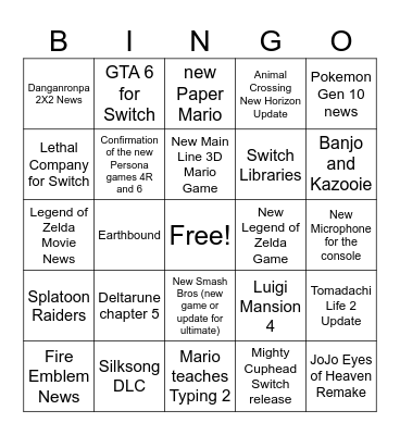 Direct Bingo Card