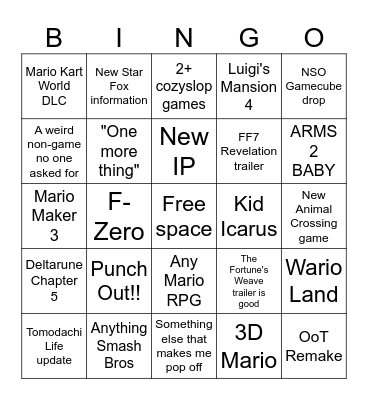 THE DIRECT. Bingo Card
