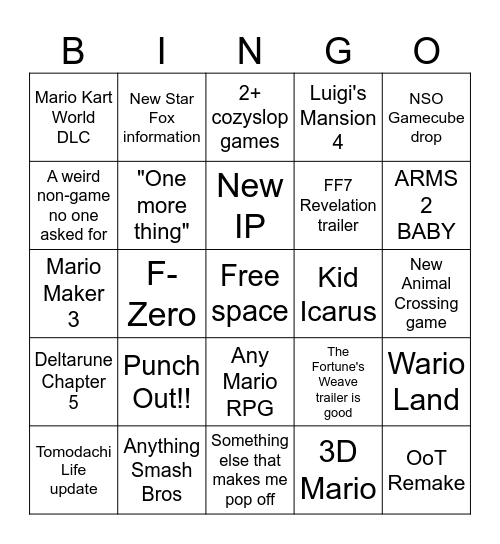 THE DIRECT. Bingo Card
