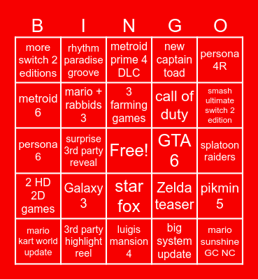 Direct bingo Card