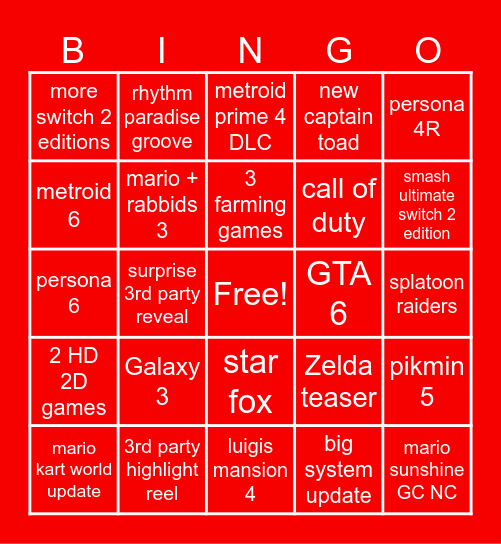 Direct bingo Card