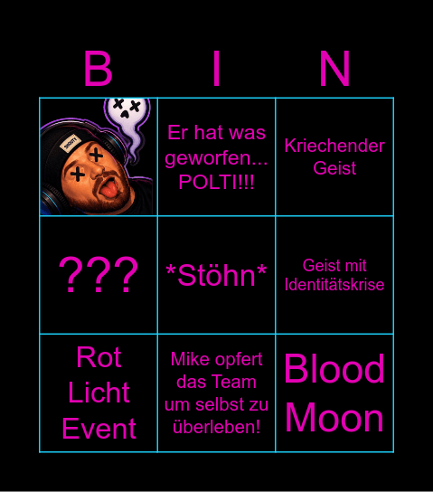 Shoutys Phasmo Bingo V1 Bingo Card