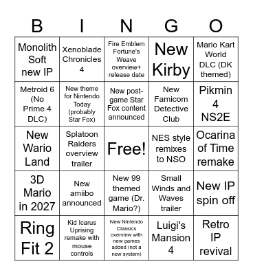 6.9.26 Direct Bingo Card