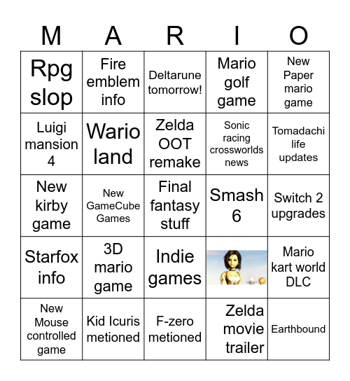 Nintendo switch 2 direct Bingo Card