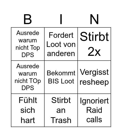 Rico Bingo Card