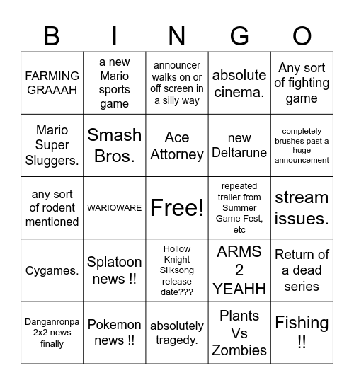 Nin-bingo Card
