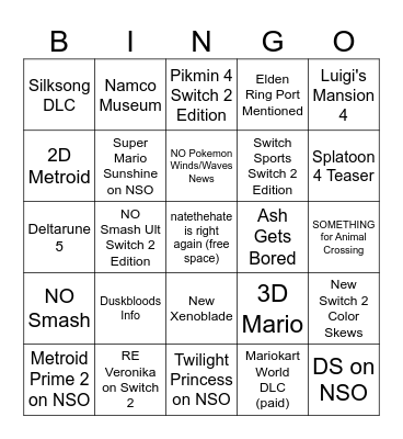 BINGO Card