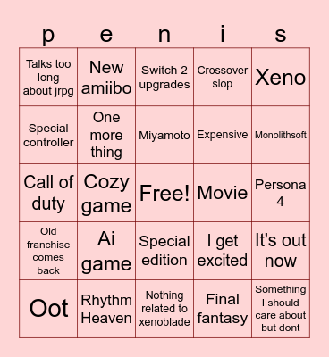 June direct Bingo Card